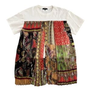 Women’s Patchwork Tunic Top Medium Blouse CQ by CQ